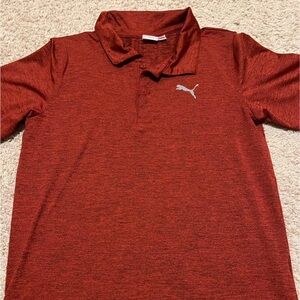 Boy’s Puma Red Heathered Polo Shirt- Size 10/12